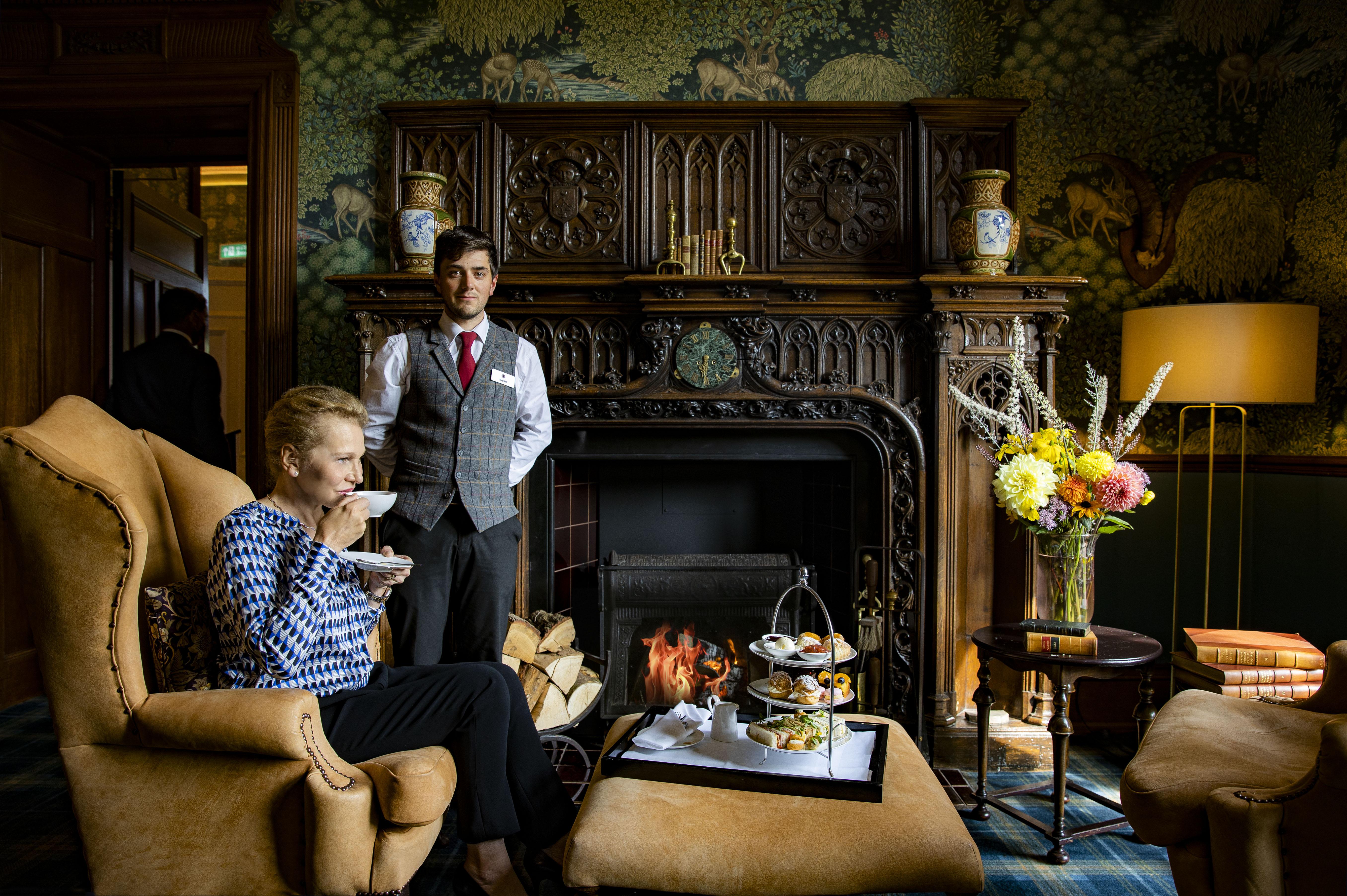Schloss Roxburghe, Part Of Destination By Hyatt Екстер'єр фото The fireplace in the Drawing Room